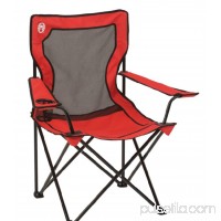 (2) COLEMAN Broadband Camping Folding Quad Chairs w/ Mesh Back & Transport Bag   